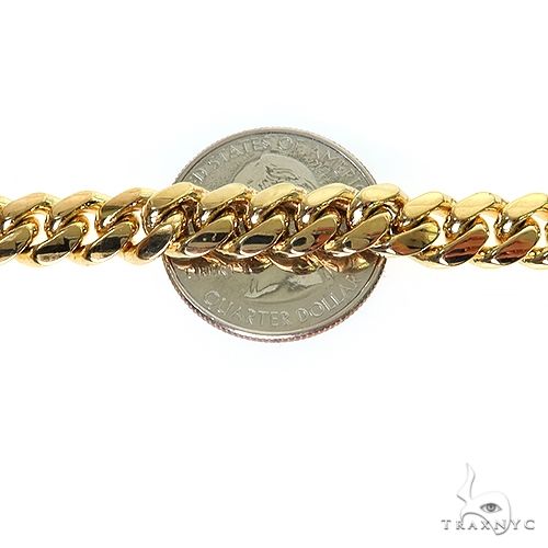 14k Yellow Gold Solid Miami Cuban Link Chain 8mm  28 Inches 32402 - Image 5