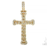 Miami Cuban Link Diamond Cross Crucifix 58595 - Image 1