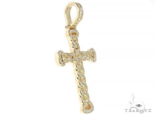 Miami Cuban Link Diamond Cross Crucifix 58595 | TraxNYC