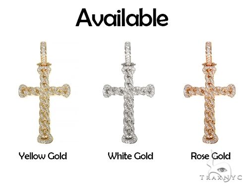 Miami Cuban Link Diamond Cross Crucifix 58595 | TraxNYC