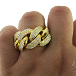Miami Cuban Link Diamond Ring 16 mm wide 57054 - Image 7