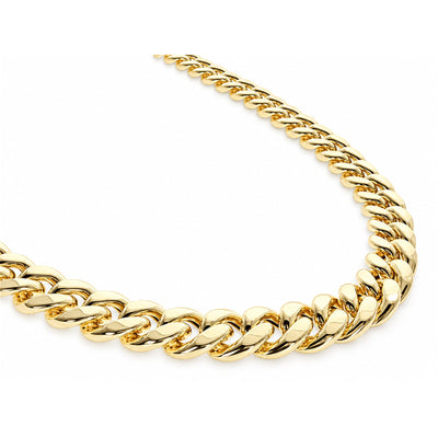 Miami Cuban Hollow 14K Yellow Gold 22 Inches 11mm 68155 - TRAX1