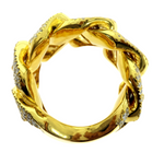 Miami Cuban Link Diamond Ring 16 mm wide 57054