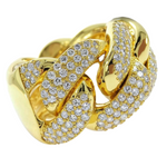 Miami Cuban Link Diamond Ring 16 mm wide 57054