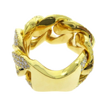Miami Cuban Link Diamond Ring 16 mm wide 57054