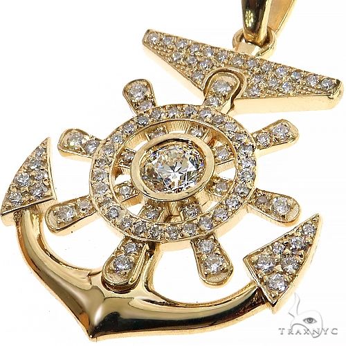 Mini Anchor Diamond Pendant 68220 - Image 3