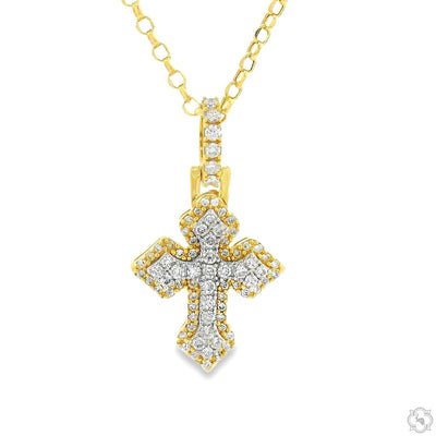 Mini Diamond Cross Pendant Set 70873 - Image 1