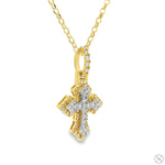 Mini Diamond Cross Pendant Set 70873 - Image 2