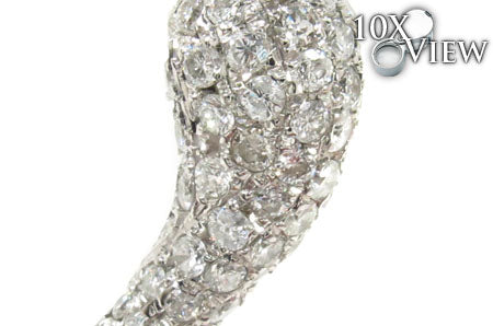 Mini Diamond Italian Horn Pendant 30609 - Image 3