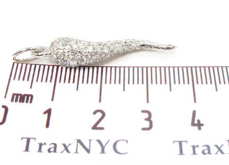 Mini Diamond Italian Horn Pendant 30609 - Image 8
