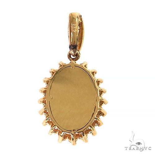 14K Gold Mini Flower Diamond Photo Pendant, photo 4 of 6