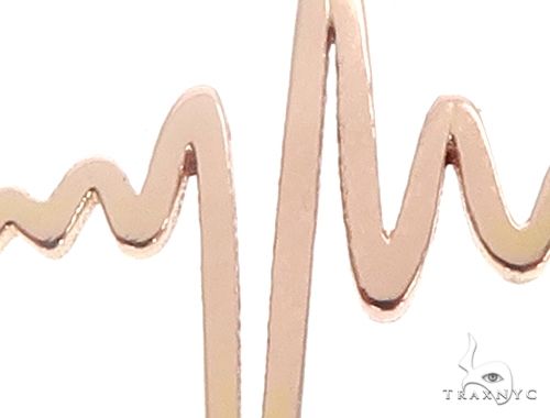 Mini Heartbeat Pendant Necklace in 14k Yellow Gold 64904 - Image 4