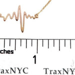 Mini Heartbeat Pendant Necklace in 14k Yellow Gold 64904 - Image 6