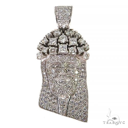 Mini Jesus Head Diamonds on The Crown Pendant 67979 - Image 1