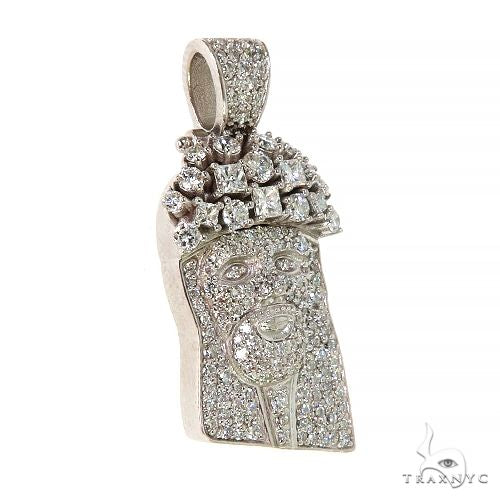 Mini Jesus Head Diamonds on The Crown Pendant 67979 - Image 2