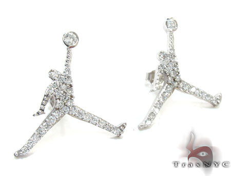 10K Gold Jordan Jumpman custom Earrings, photo 4 of 8