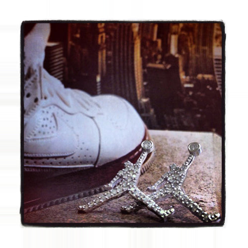 10K Gold Jordan Jumpman custom Earrings, photo 3 of 8