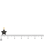 Mini Mario Star black diamond pendant on a ruler showing 0.80 inch width