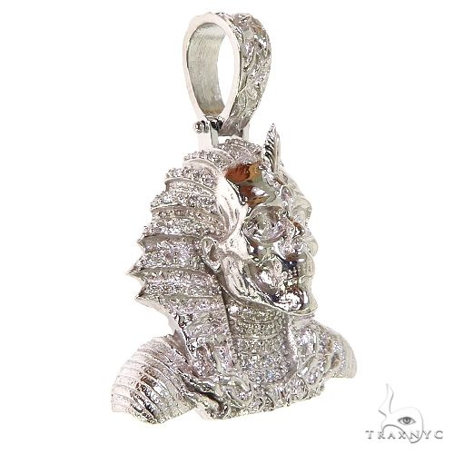 14K Gold Mini Mummified Zombie Skeleton Pharaoh Pendant, photo 2 of 7