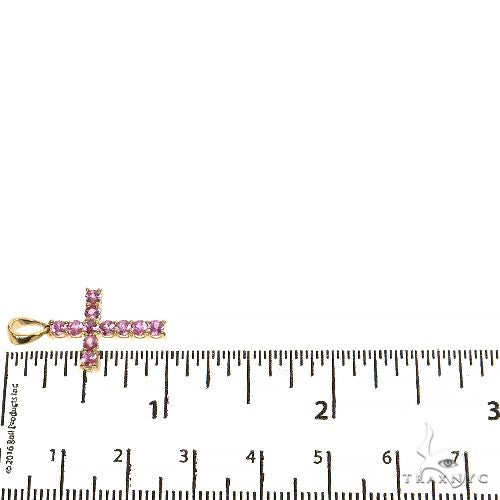 Mini Pink Sapphire Cross 68294 | TraxNYC