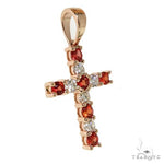 Mini Red Sapphire Diamond Cross 67669 - Image 2