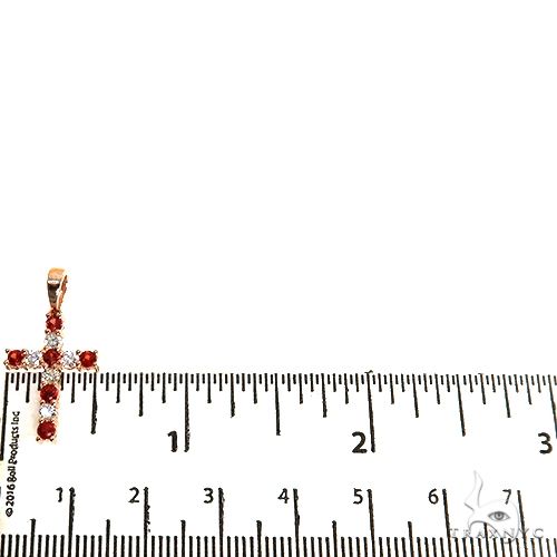 Mini Red Sapphire Diamond Cross 67669 - Image 5