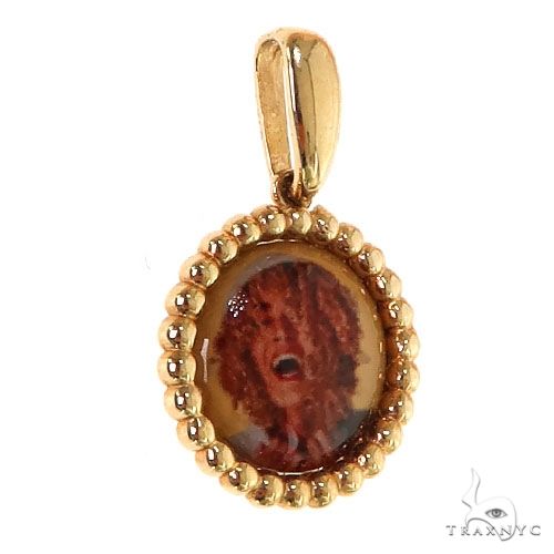 14K Gold Mini Round Photo Pendant, photo 2 of 6