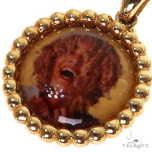 14K Gold Mini Round Photo Pendant, photo 3 of 6