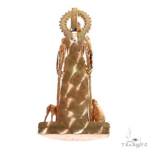 14K Gold Mini St. Lazarus Diamond Pendant, photo 4 of 6