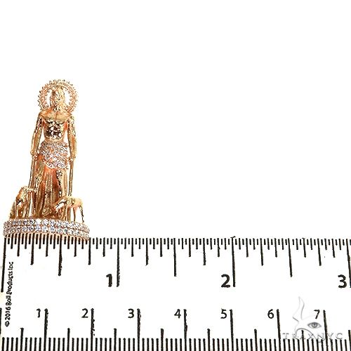 14K Gold Mini St. Lazarus Diamond Pendant, photo 5 of 6