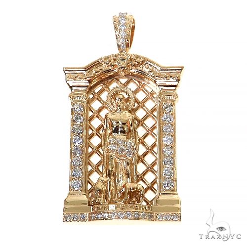 Mini St. Lazarus Diamond Pendant | TraxNYC
