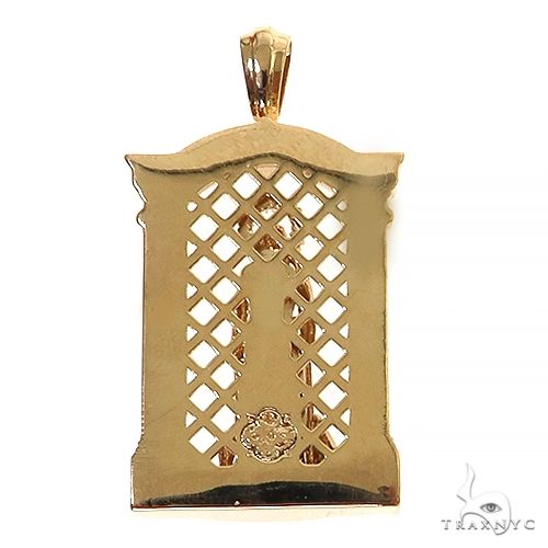 14K Gold Mini St. Lazarus Diamond Pendant, photo 4 of 6