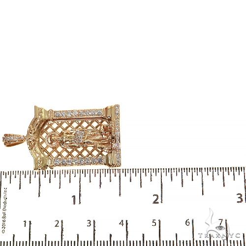 14K Gold Mini St. Lazarus Diamond Pendant, photo 6 of 6