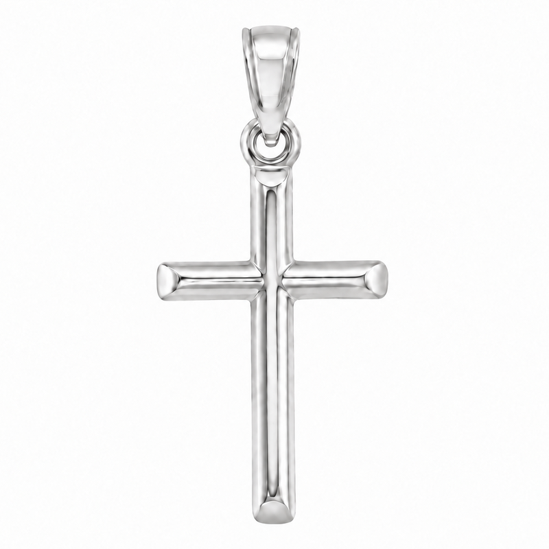 Mini 14k Gold Cross Pendant, view 2