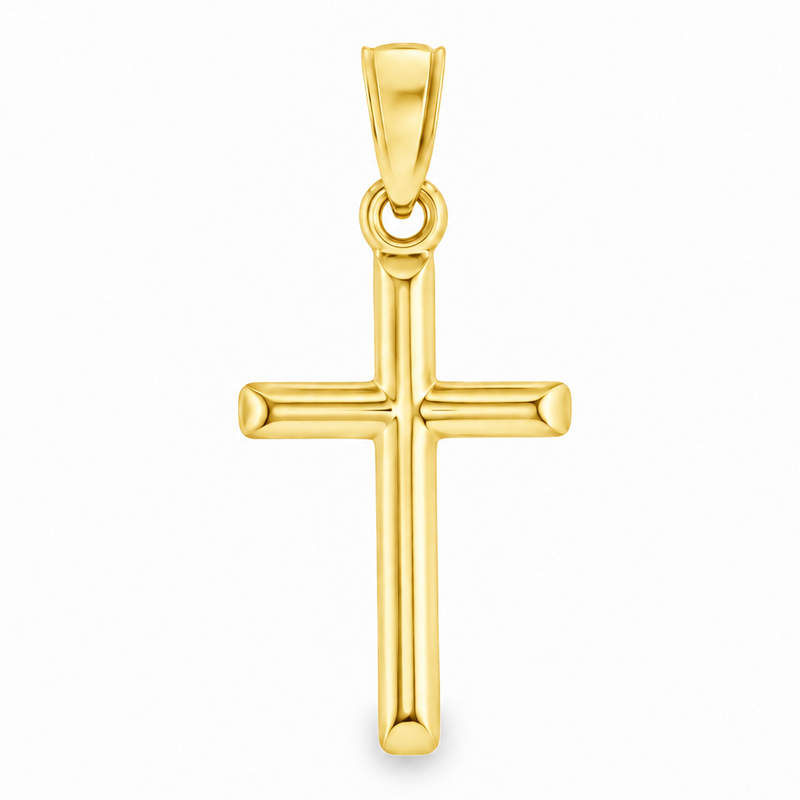 Mini 14k Gold Cross Pendant, view 6