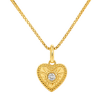 Mini Diamond Starburst Heart Pendant Set 71631