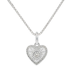 Mini Diamond Starburst Heart Pendant Set 71631