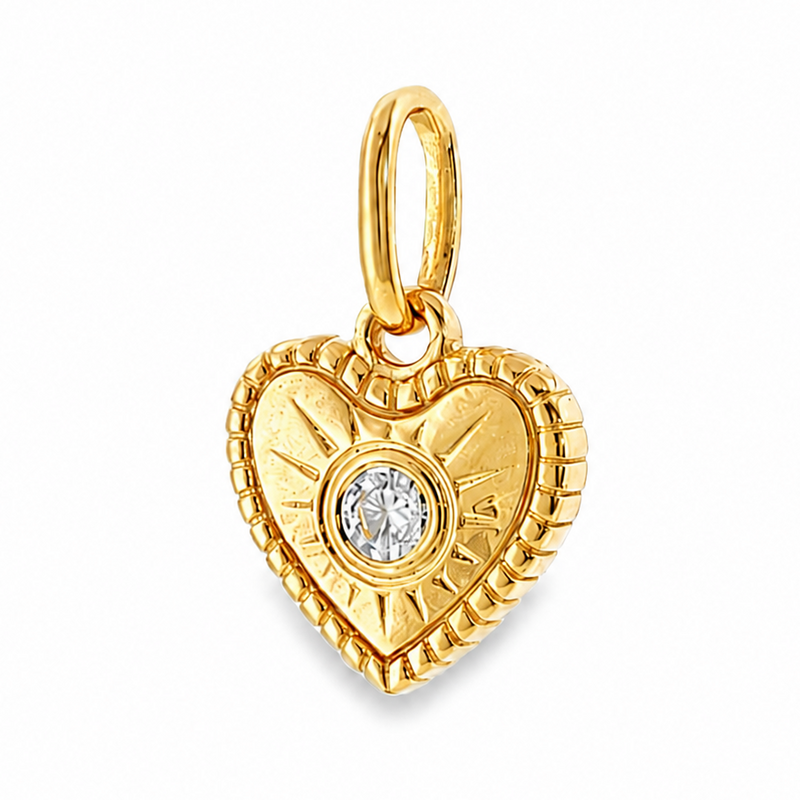 Mini Heart Starburst Diamond Pendant 71632
