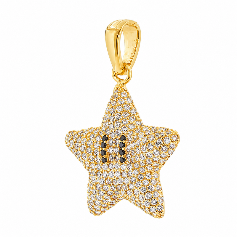 Mini Mario Star Diamond Pendant 68222