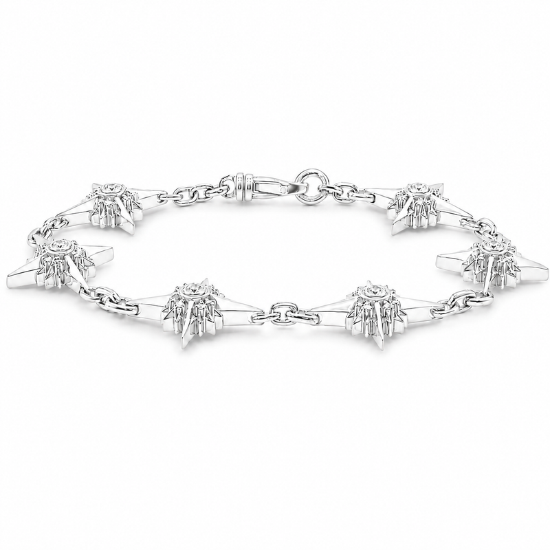 Mini UFO Silver Lab Diamond Bracelet 71729