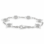 Mini UFO Silver Lab Diamond Bracelet 71729