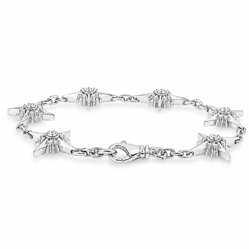 Mini UFO Silver Lab Diamond Bracelet 71729
