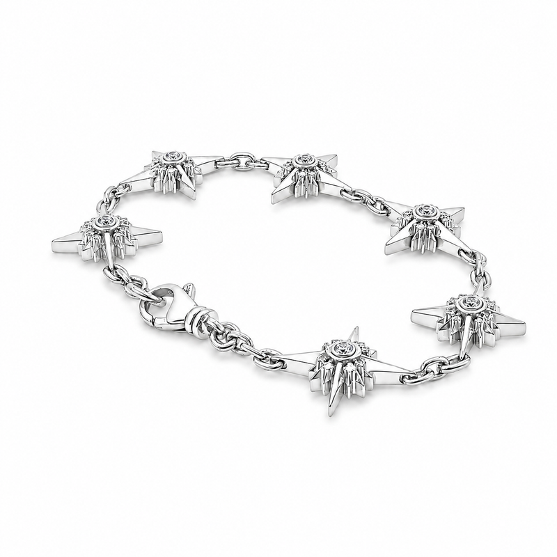 Mini UFO Silver Lab Diamond Bracelet 71729
