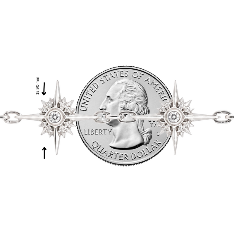 Mini UFO Silver Lab Diamond Bracelet 71729