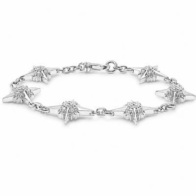 Mini UFO Silver Natural Diamond Bracelet 71728