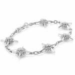Mini UFO Silver Natural Diamond Bracelet 71728