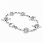 Mini UFO Silver Natural Diamond Bracelet 71728