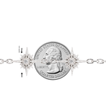 Mini UFO Silver Natural Diamond Bracelet 71728