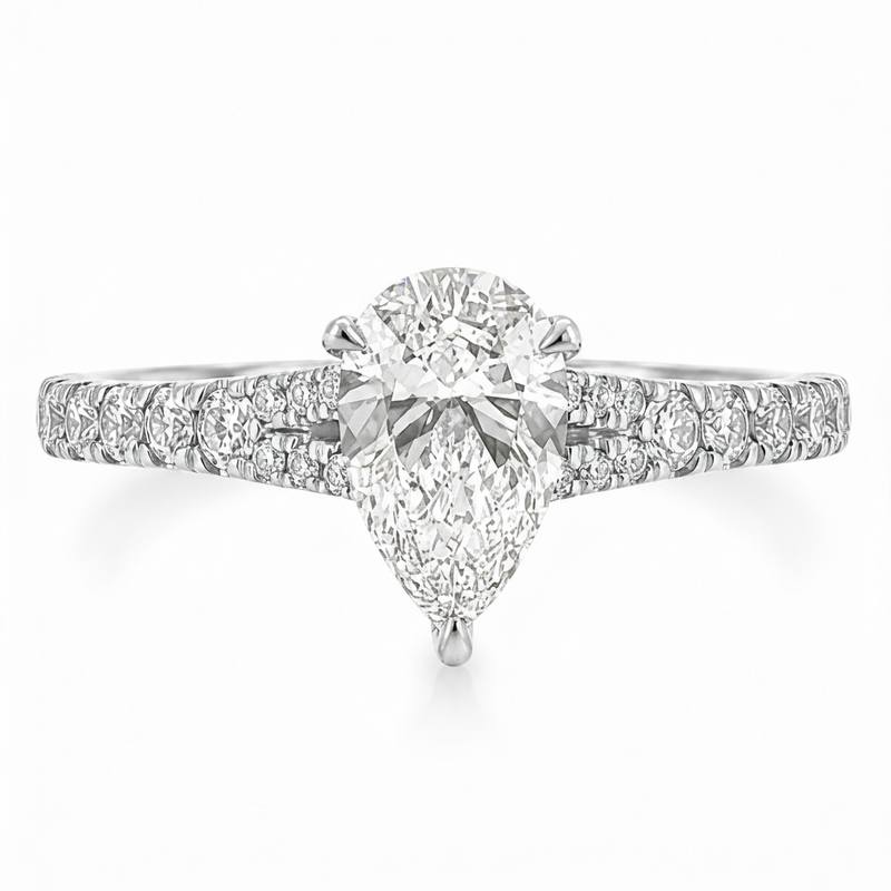 Mirabella Pear Engagement Ring 1 Ct 71608