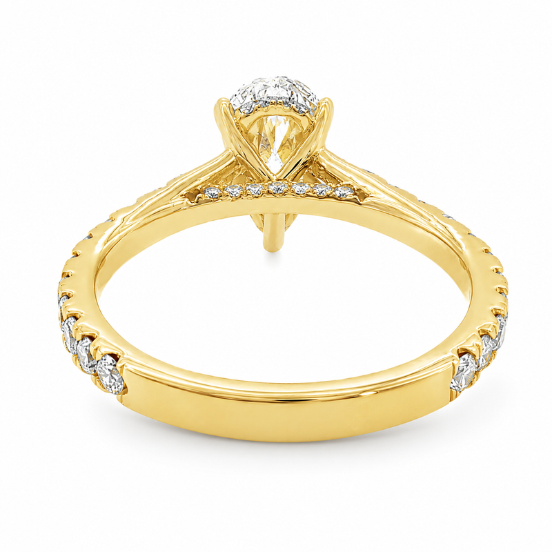 14K Gold 1 Ct Mirabella Pear Lab-Grown Diamond Engagement Ring, photo 7 of 10